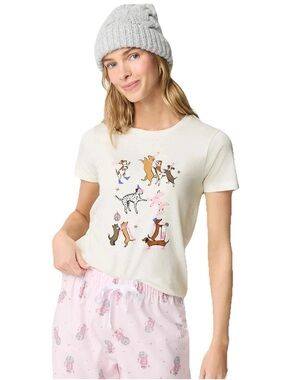J. Crew Factory Collector Tee Dog Party Graphic Print Cotton - S